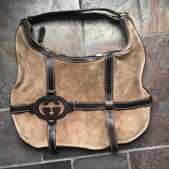 Gucci Handbags - Vintage Gucci Toffee Suede Royal Hobo bag